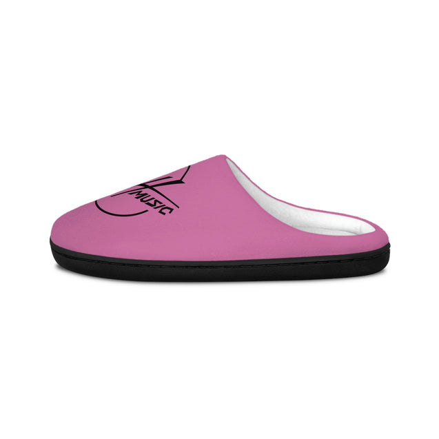 Women's Indoor Slippers - Light Pink w/Black GH Music Logo
