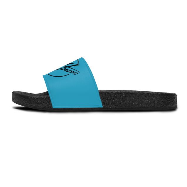 Slide Sandals - Turquoise w/Black GH Music Logo