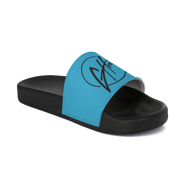 Slide Sandals - Turquoise w/Black GH Music Logo