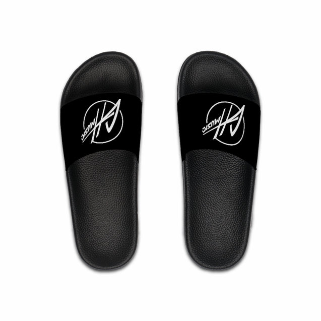 Slide Sandals - Black w/White GH Music Logo