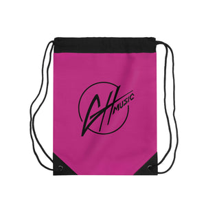 Drawstring Bag - Pink w/Black GH Music Logo