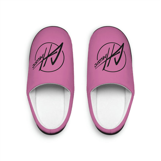Women's Indoor Slippers - Light Pink w/Black GH Music Logo