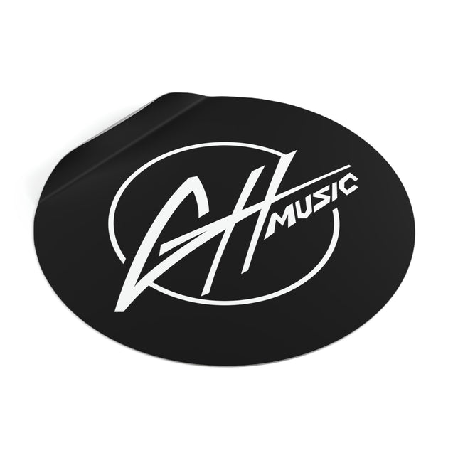 Round Vinyl Stickers - GH Music Logo