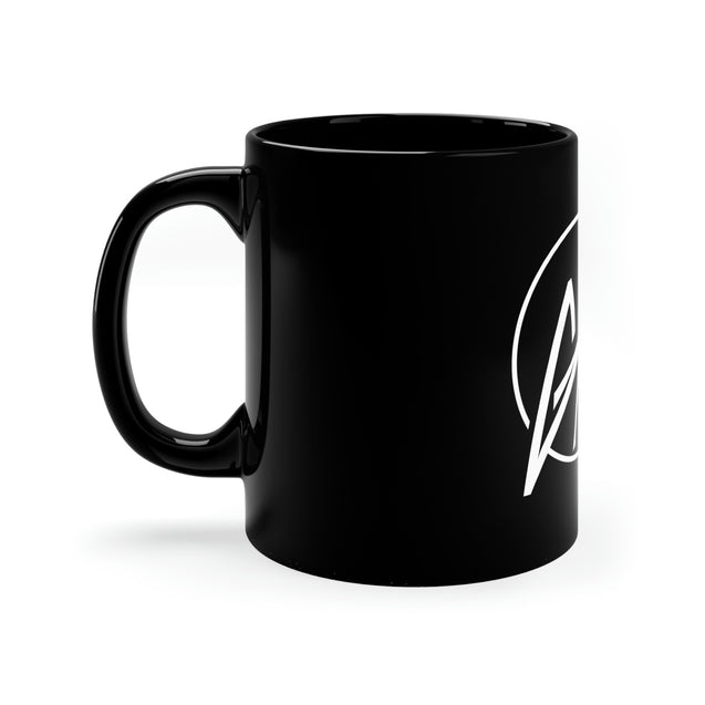 11oz Black Mug - Black w/White GH Music Logo