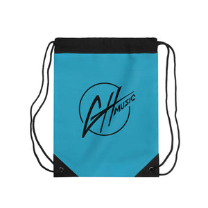 Drawstring Bag - Turquoise w/Black GH Music Logo
