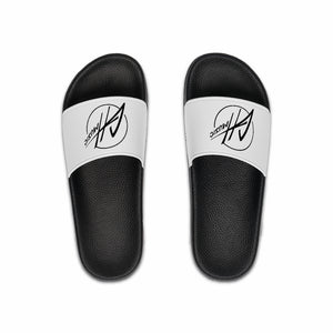 Slide Sandals - White w/Black GH Music Logo