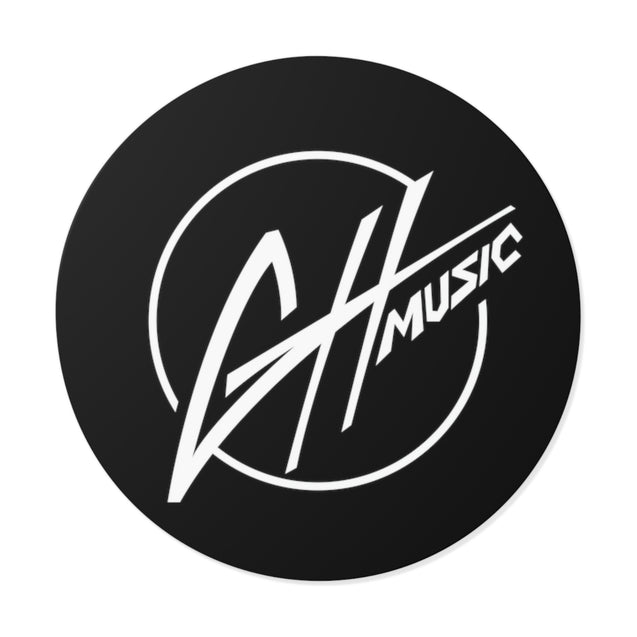 Round Vinyl Stickers - GH Music Logo