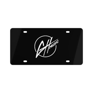 License Plate - Black w/White GH Music Logo