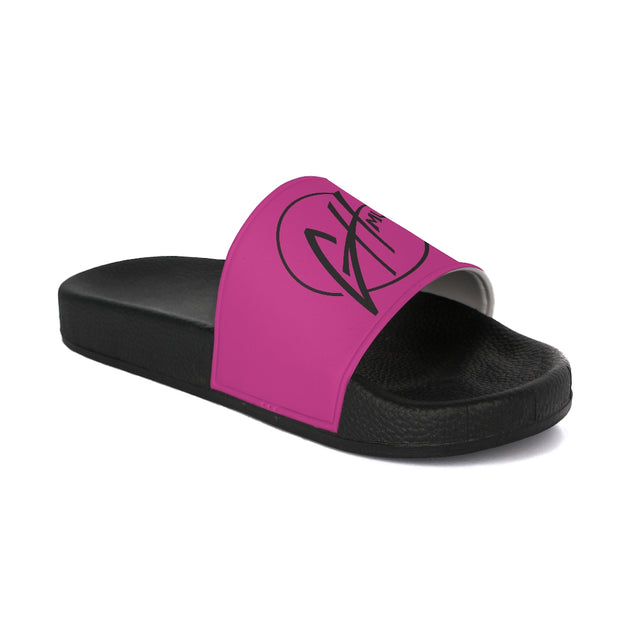 Slide Sandals - Pink w/Black GH Music Logo