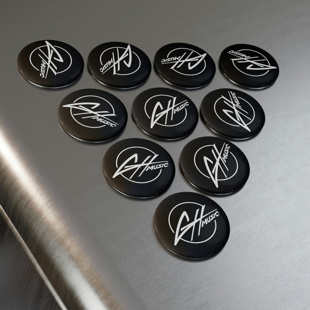 Button Magnet, Round - GH Music Logo