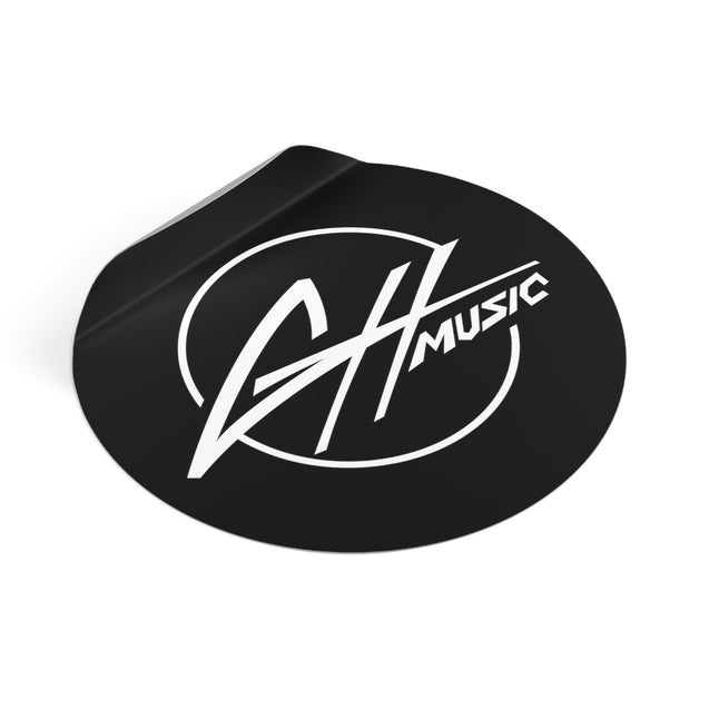 Round Vinyl Stickers - GH Music Logo