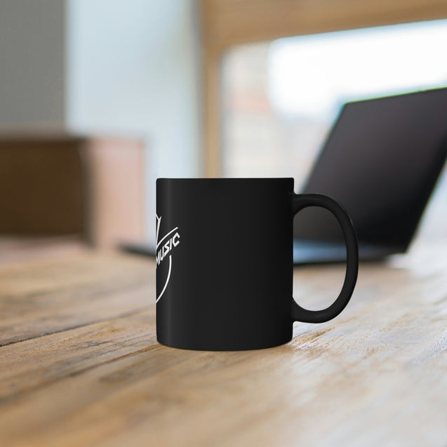 11oz Black Mug - Black w/White GH Music Logo