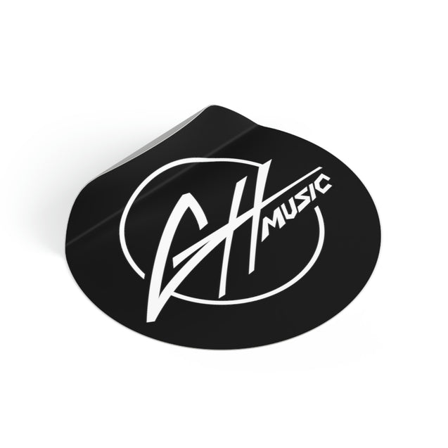 Round Vinyl Stickers - GH Music Logo