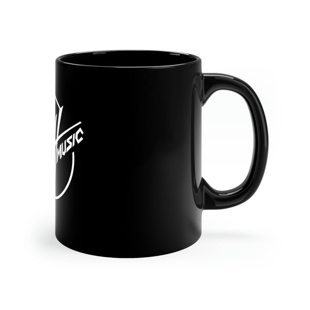 11oz Black Mug - Black w/White GH Music Logo
