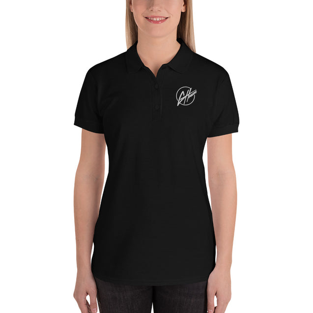 Embroidered Women's Polo Shirt - GH Music Logo