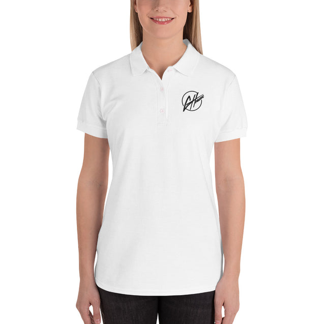 Embroidered Women's Polo Shirt - GH Music Logo