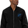 Premium Recycled Bomber Jacket - Blue GH Music Logo