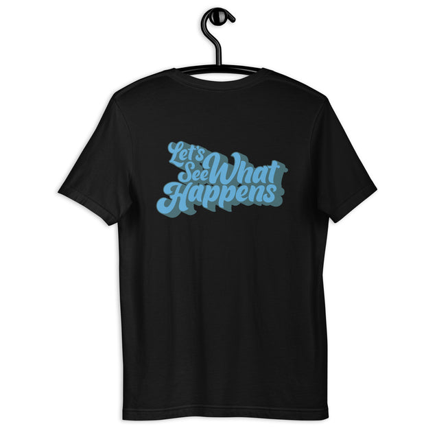 T-Shirt with GH Music Logo on Front & Let's See What Happens on Back