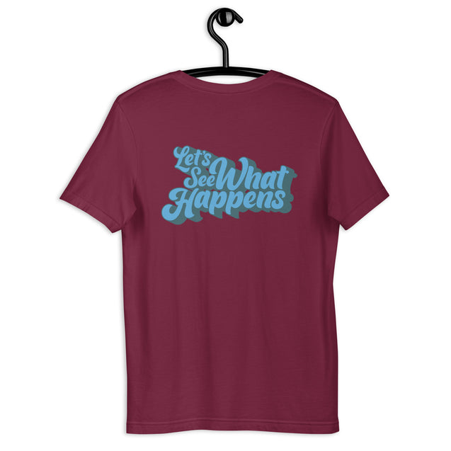 T-Shirt with GH Music Logo on Front & Let's See What Happens on Back